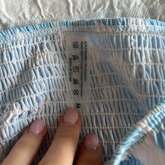 Floral blue bathing suit - Picture 2 of 2